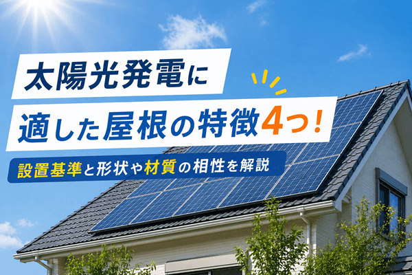 太陽光発電に適した屋根の特徴4つ!設置基準と形状や材質の相性を解説