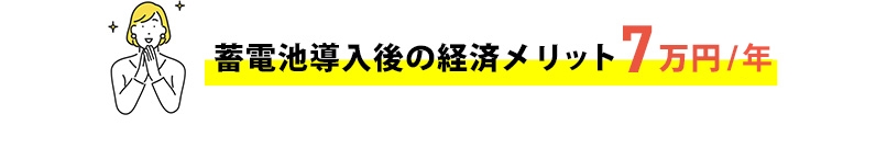 蓄電池の効果を数字で見せます！