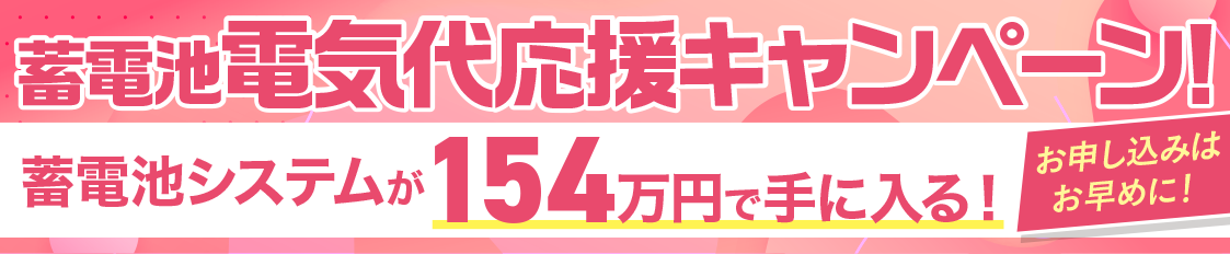 蓄電池電気代応援キャンペーン